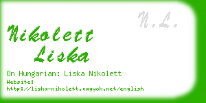 nikolett liska business card